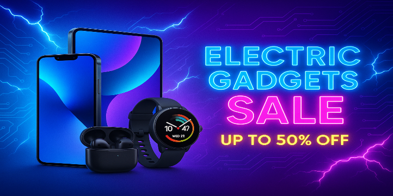 create a promotion banner for electric gadget